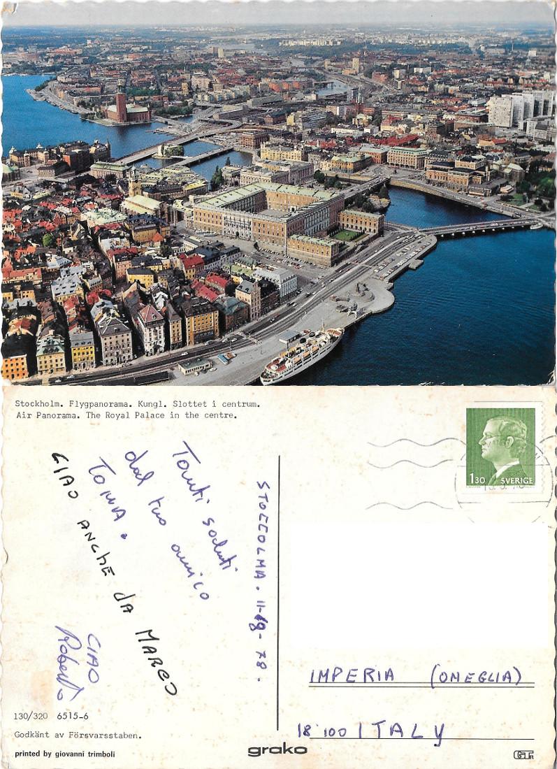 Stoccolma. Palazzo reale. Viaggiata 1978