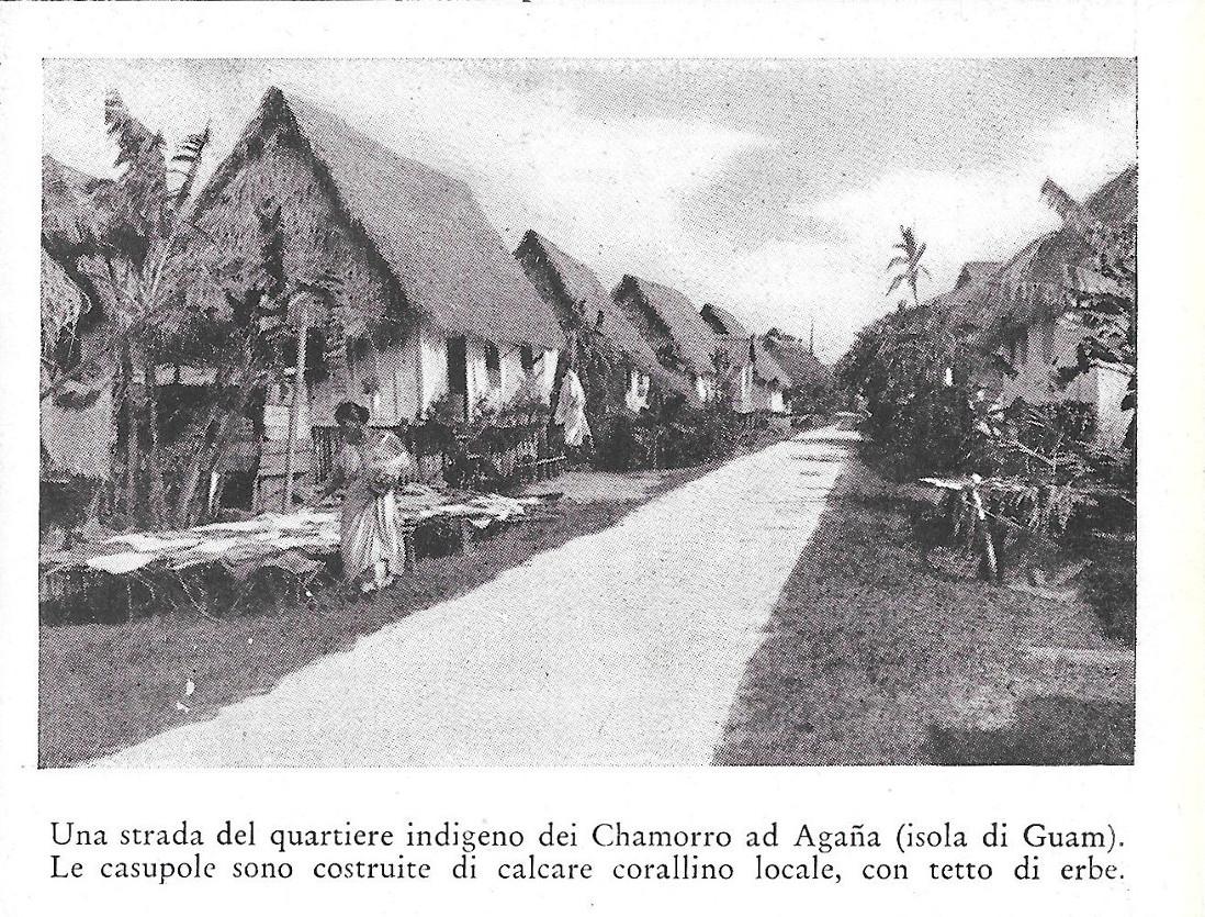 Strada del quartiere indigeno dei Chamorro (isola di Guam). Stampa …