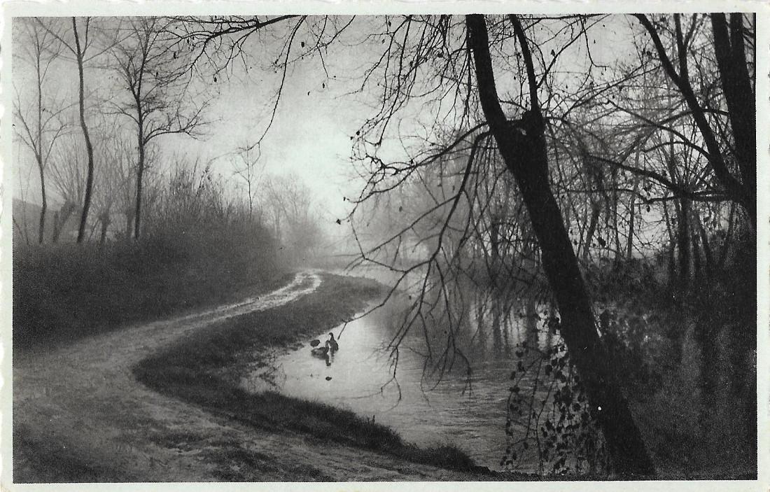 Strada lungo fiume. Non viaggiata, originale