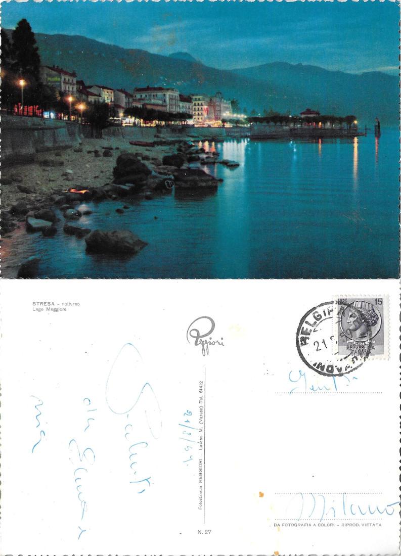Stresa. Notturno. Viaggiata 1959