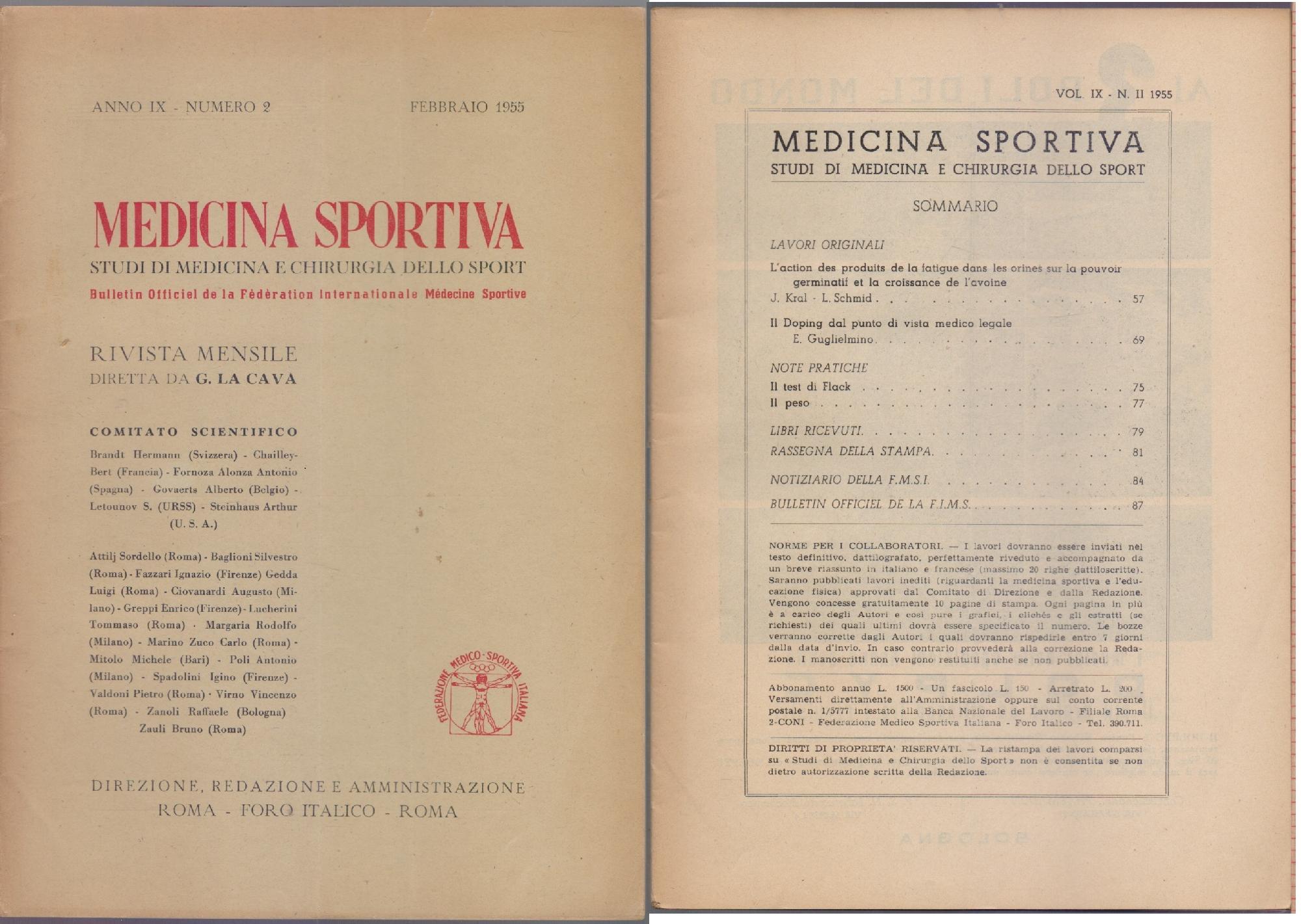 Studi di Medicina e Chirurgia dello Sport Anno IX Numero …