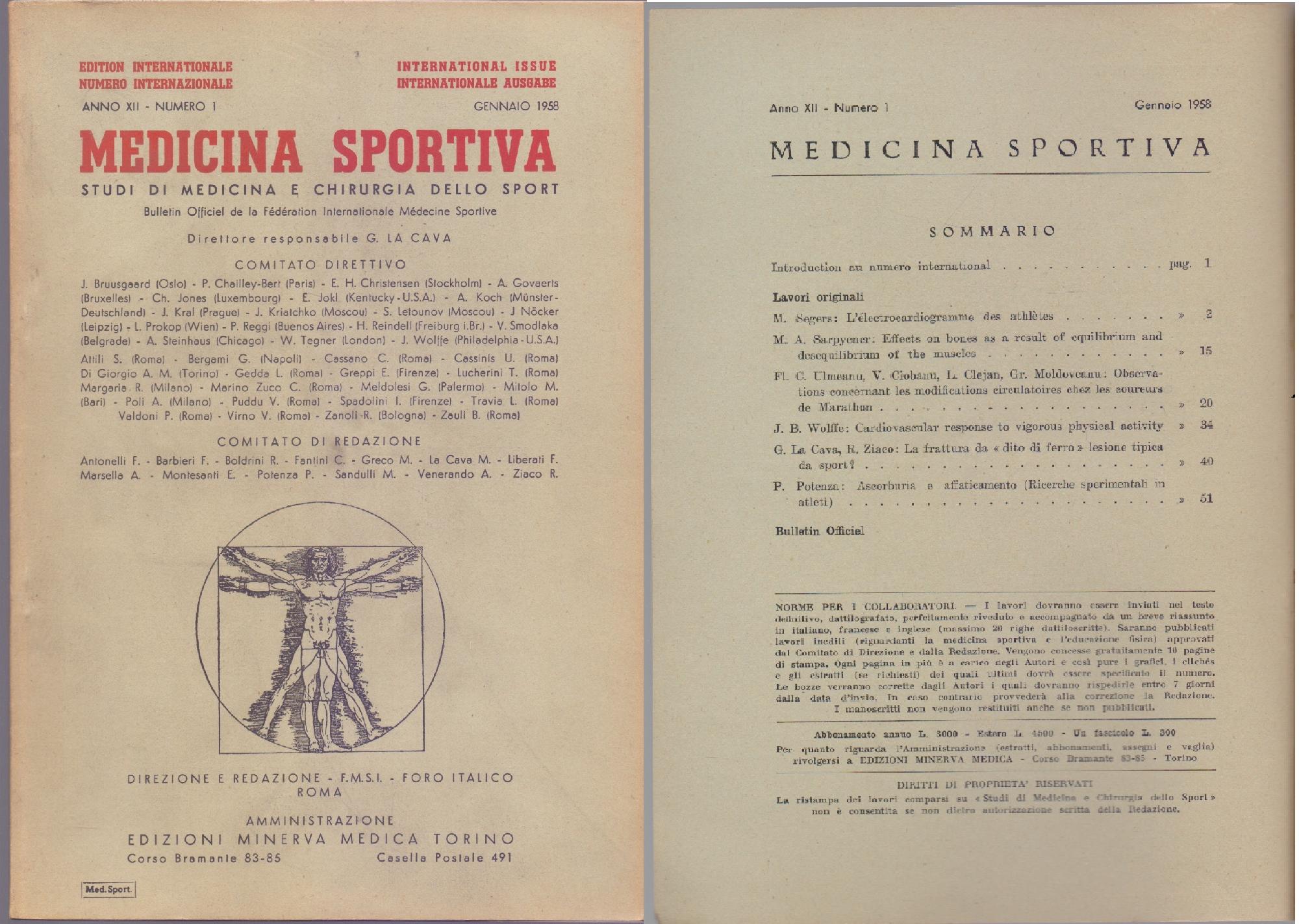 Studi di Medicina e Chirurgia dello Sport Anno XII Numero …