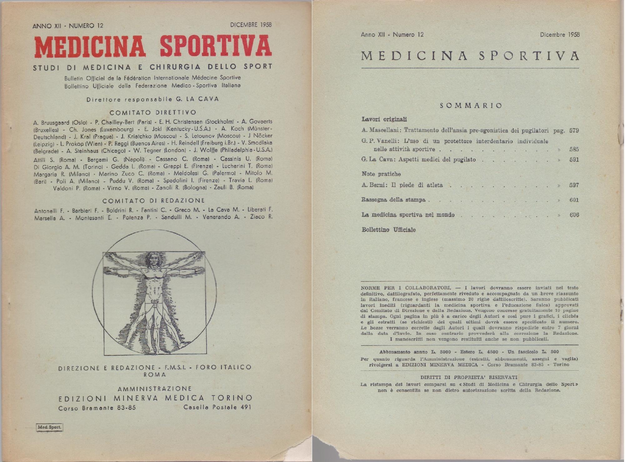 Studi di Medicina e Chirurgia dello Sport Anno XII Numero …