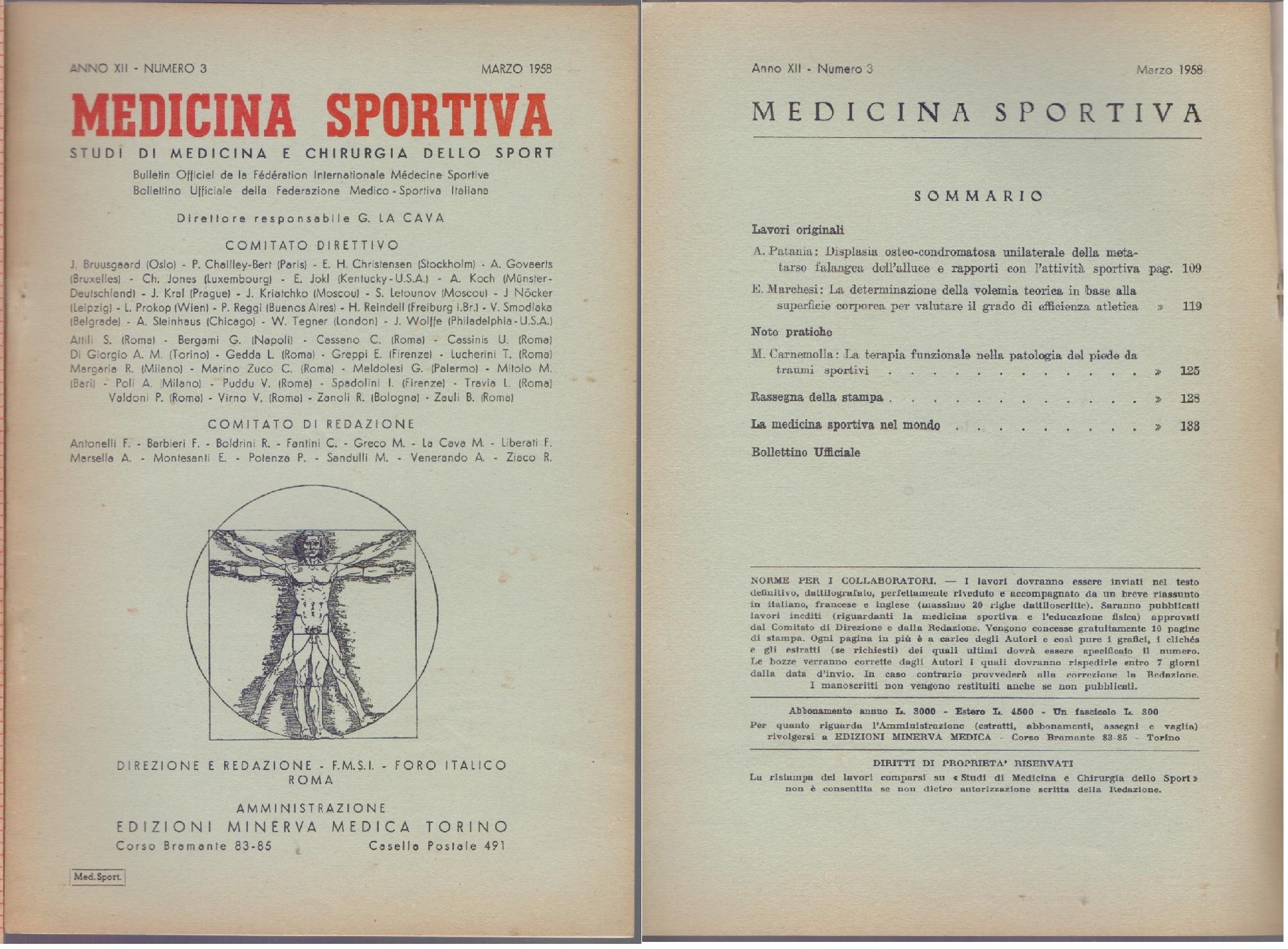 Studi di Medicina e Chirurgia dello Sport Anno XII Numero …