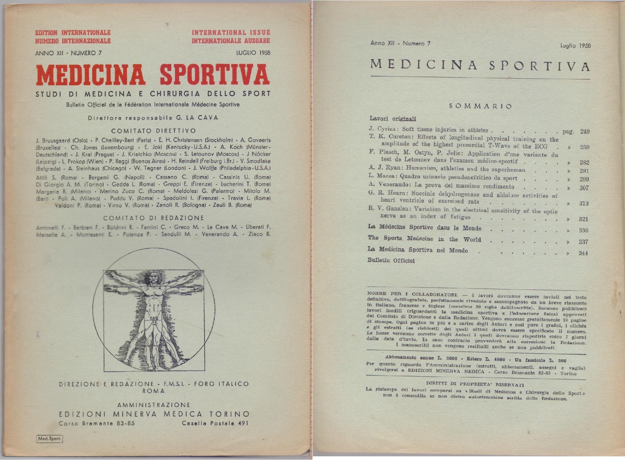 Studi di Medicina e Chirurgia dello Sport Anno XII Numero …