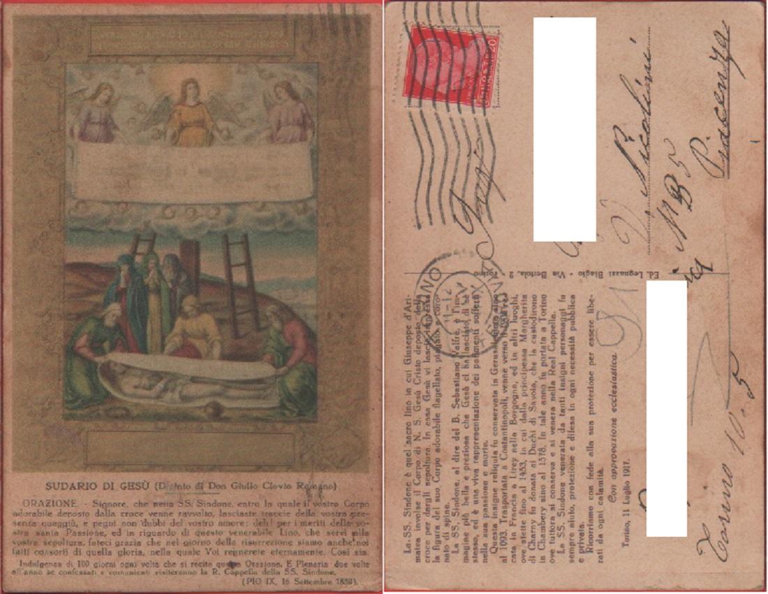 Sudario di Gesù dipinto da Don Giulio Clovio Romano. Viaggiata …
