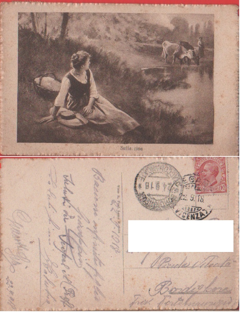 Sulla riva - Viaggiata 1918