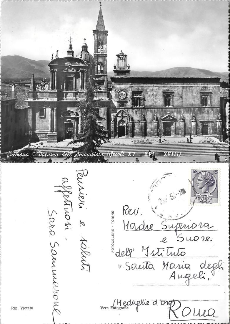 Sulmona. Palazzo dell'Annunziata. Viaggiata