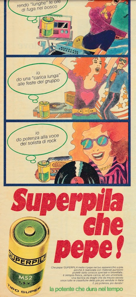 Superpila che pepe! Advertising 1975