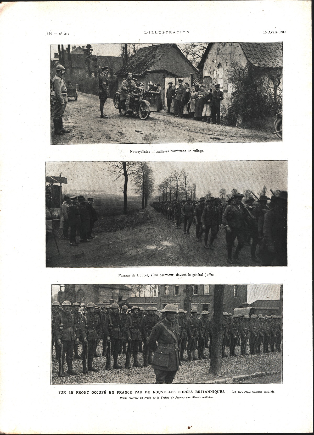 Sur le front occupe en France par le nouvelles forces …
