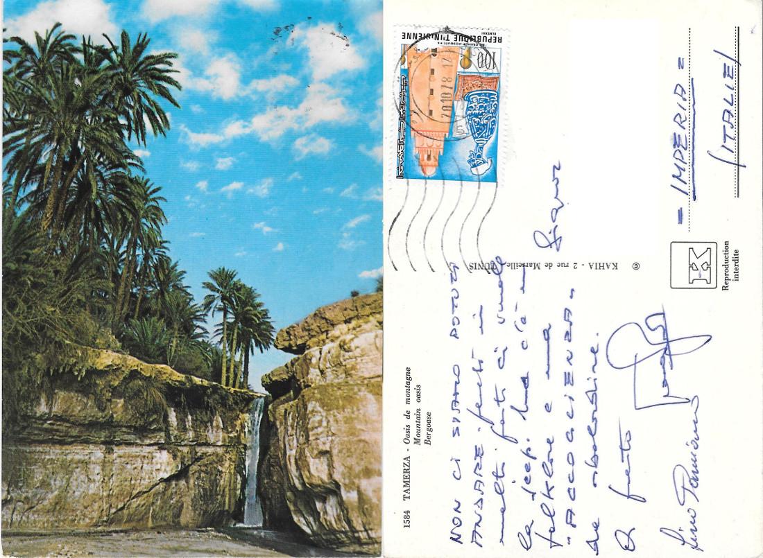 Tamerza (TUN). Oasi di montagna. Viaggiata 1978