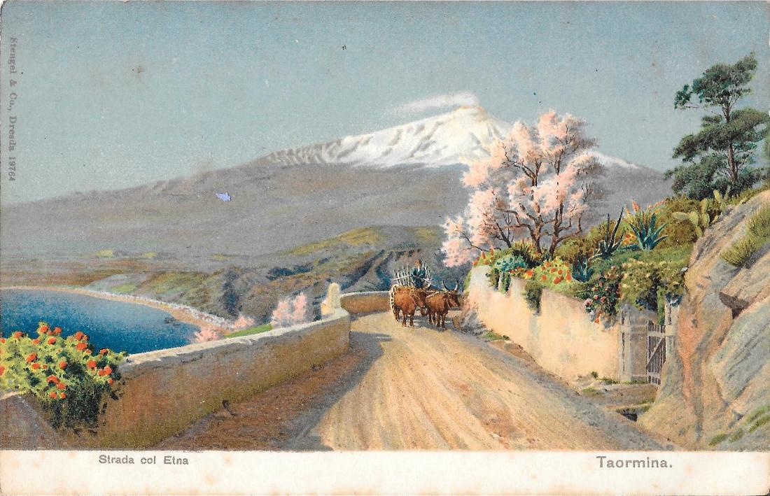 Taormina. Strada col Etna. Non viaggiata