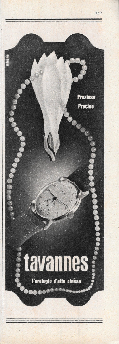 Tavannes l'orologio d'alta classe - Advertising 1943