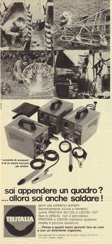 Telitalia saldatrici. Advertising 1975