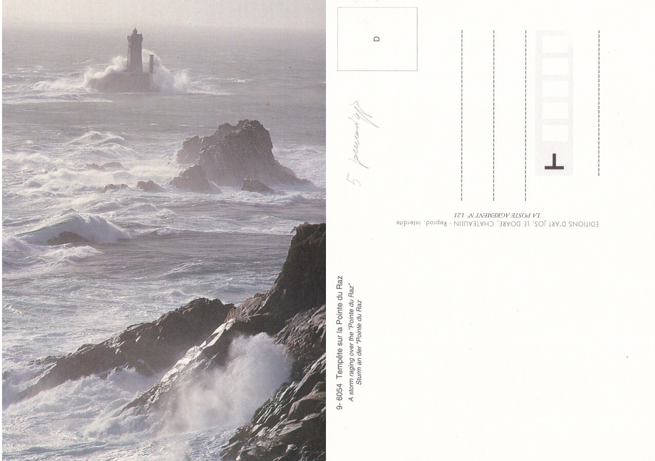 Tempete sur la Pointe du Raz (Bretagna). Non viaggiata