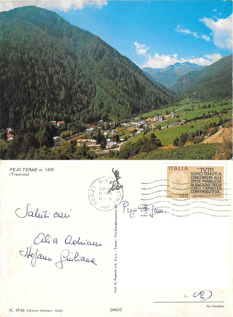 Terme di Pejo. Viaggiata 1978