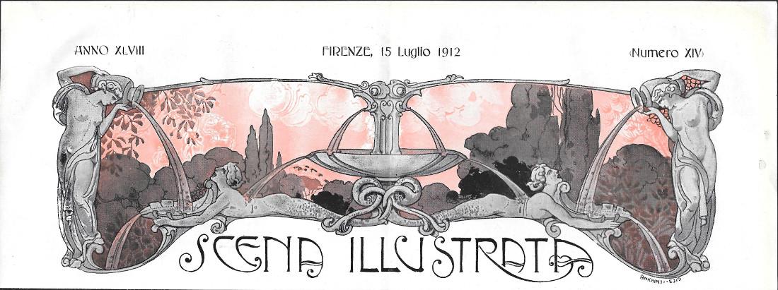 Testata de Scena illustrata. 15 luglio 1912. Stampa 1912