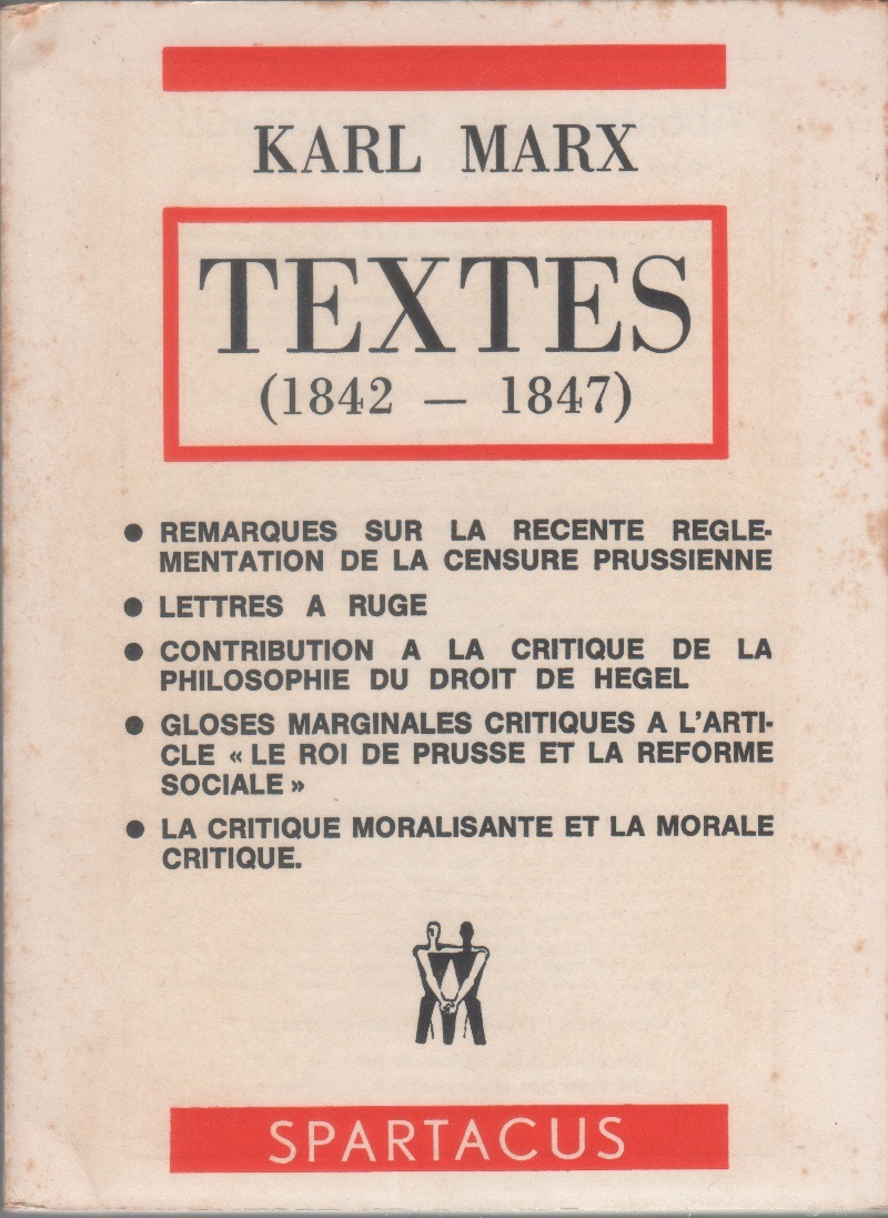 Textes (1842-1847) - Karl Marx