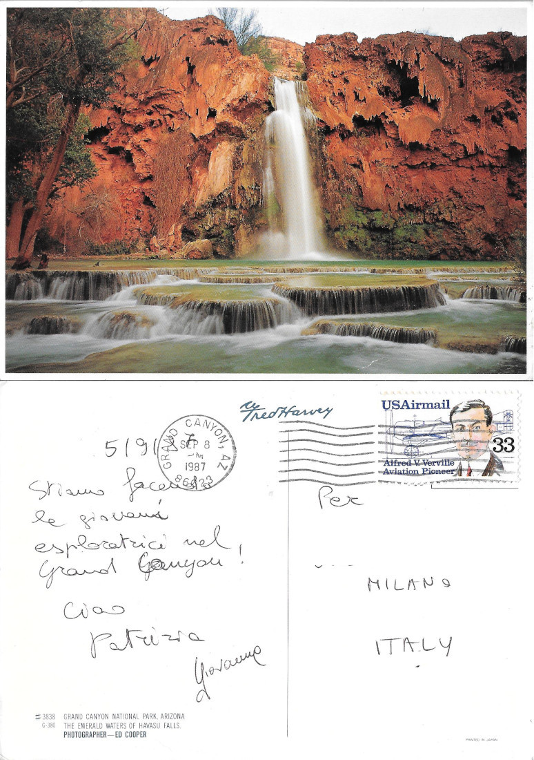 The emerald waters of Havasu Falls. Grand Canyon National park …