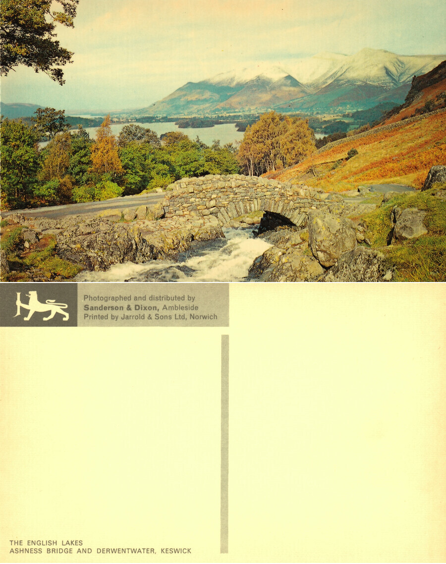 The English Lakes. Ashness Bridge and Derwentwater, Keswick. Non viaggiata