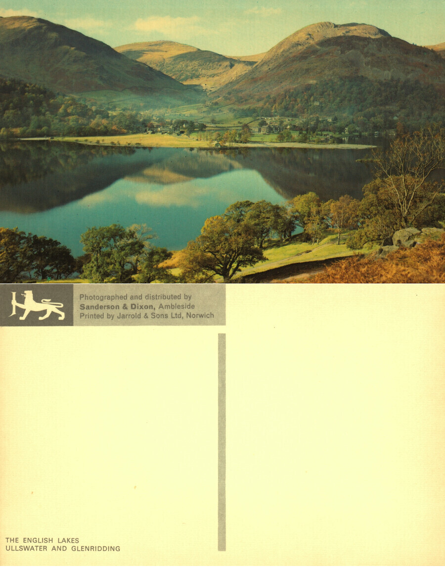 The English Lakes. Ullswater and Glenridding. Non viaggiata