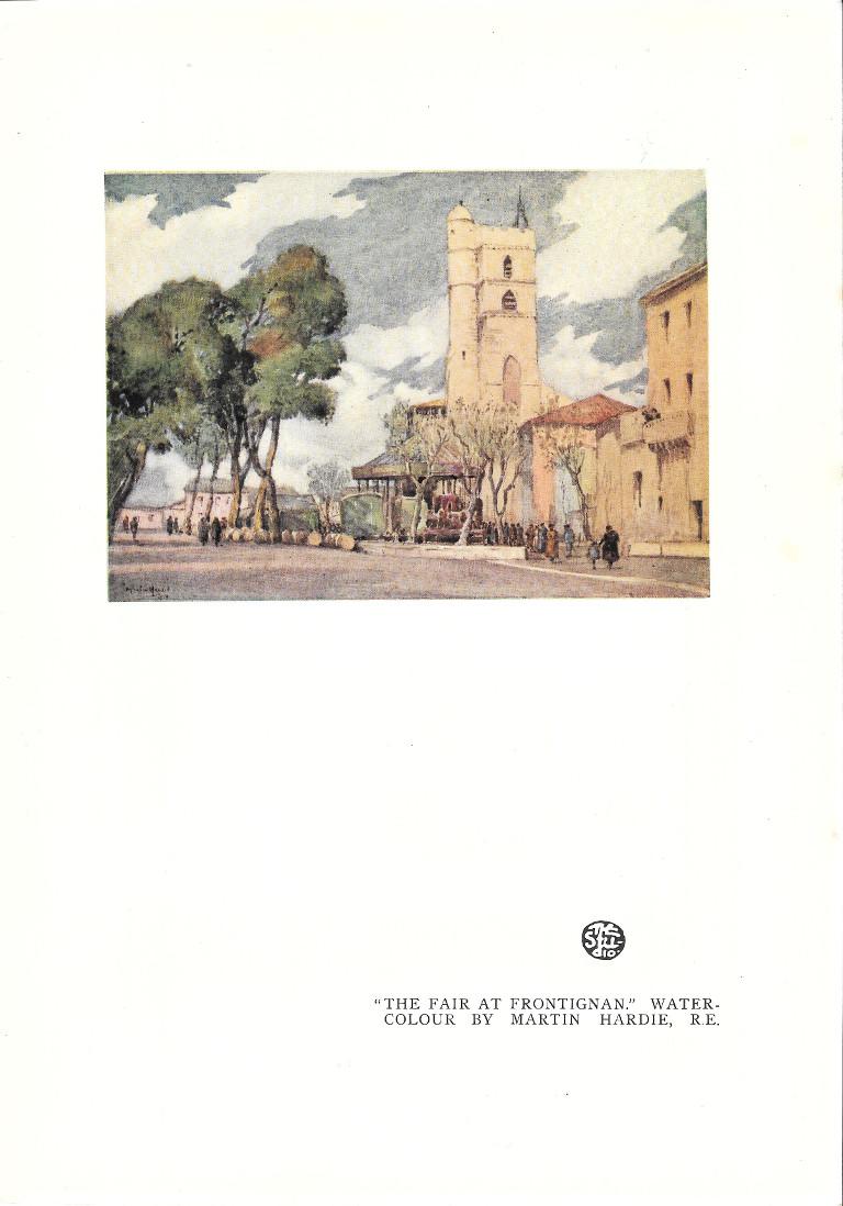 The Fair at Frontignan. Watercolour by Martin Hardie - Stampa …