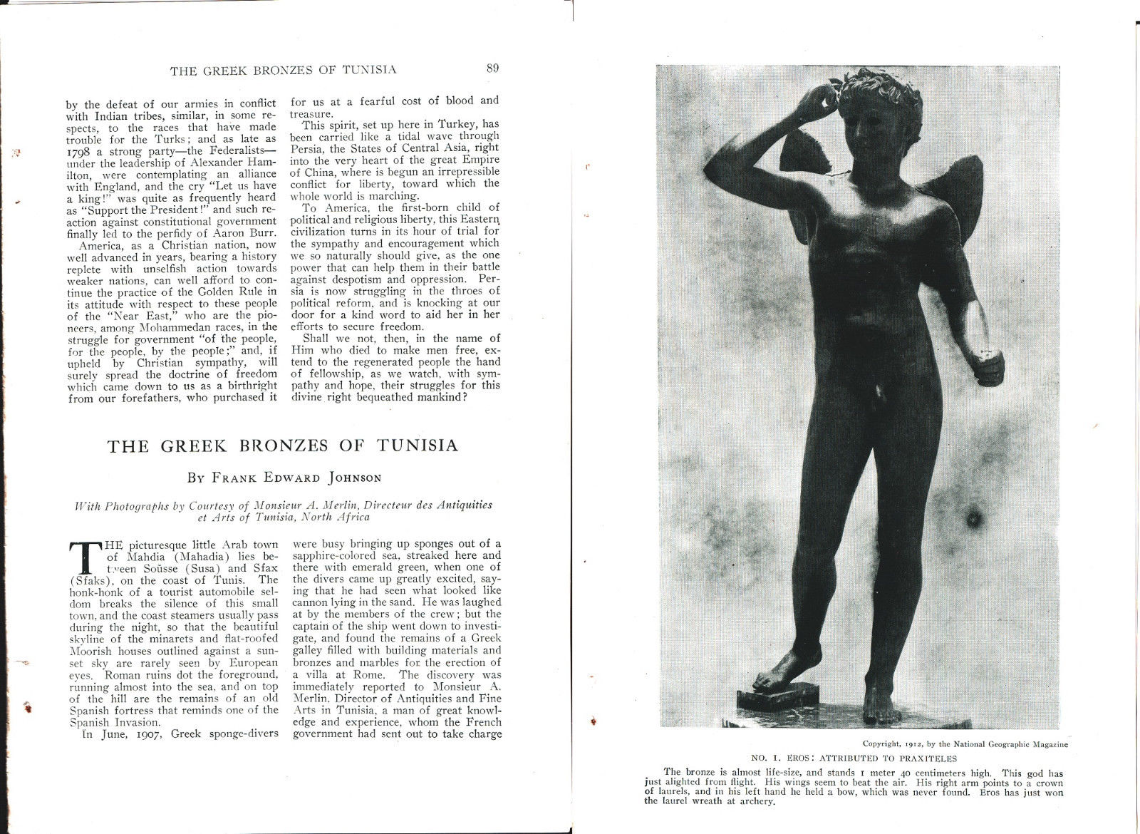 The greek bronzes of Tunisia - F.E. Johnson. Da National …