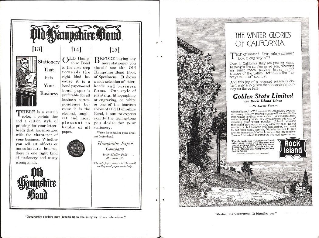 The Old Hampshire Bond / Golden State Limited - Pubblcità …