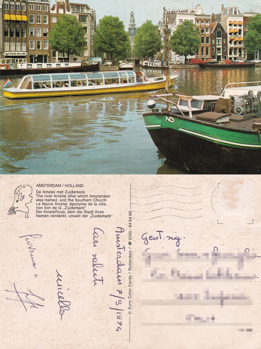 The river Amstel (Amsterdam) Holland - Viaggiata 1974