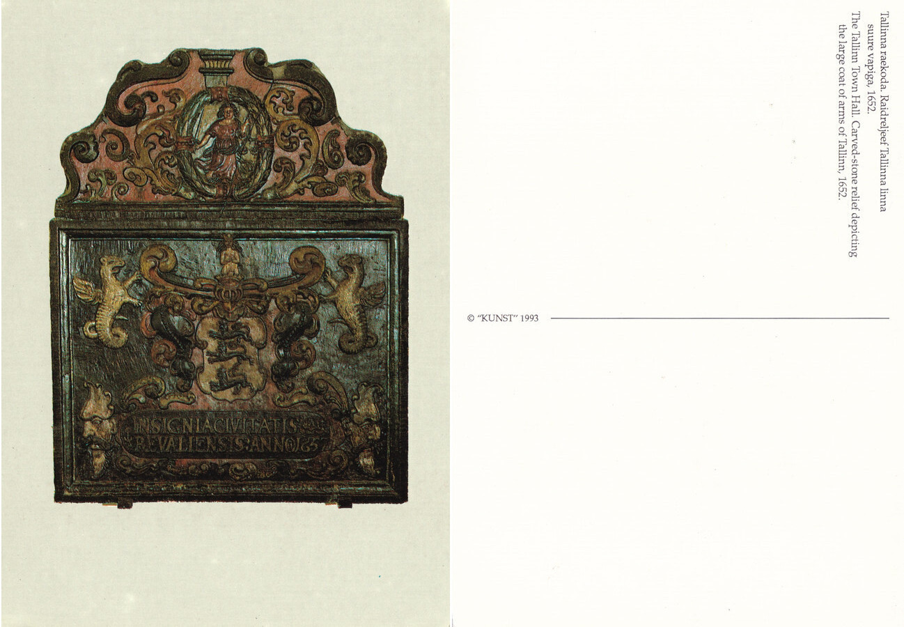 The Tallin Town Hall. Carvd-stone relief depicting. Non viaggiata