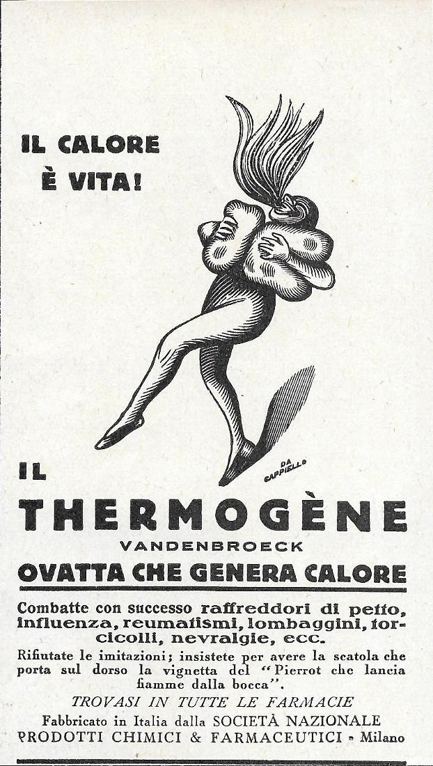 Thermogene. Il calore è vita. Advertising 1934