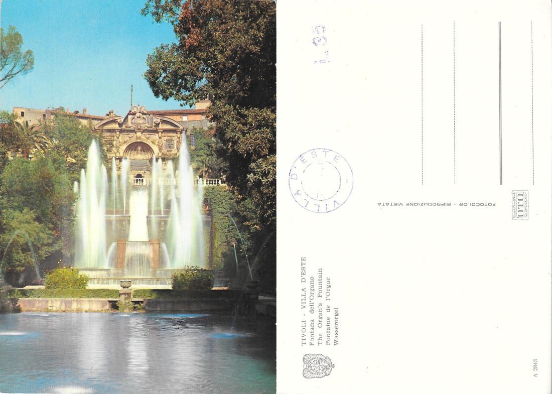Tivoli. Villa d'Este. Fontana del Bicchierone (Bernini). Non viaggiata