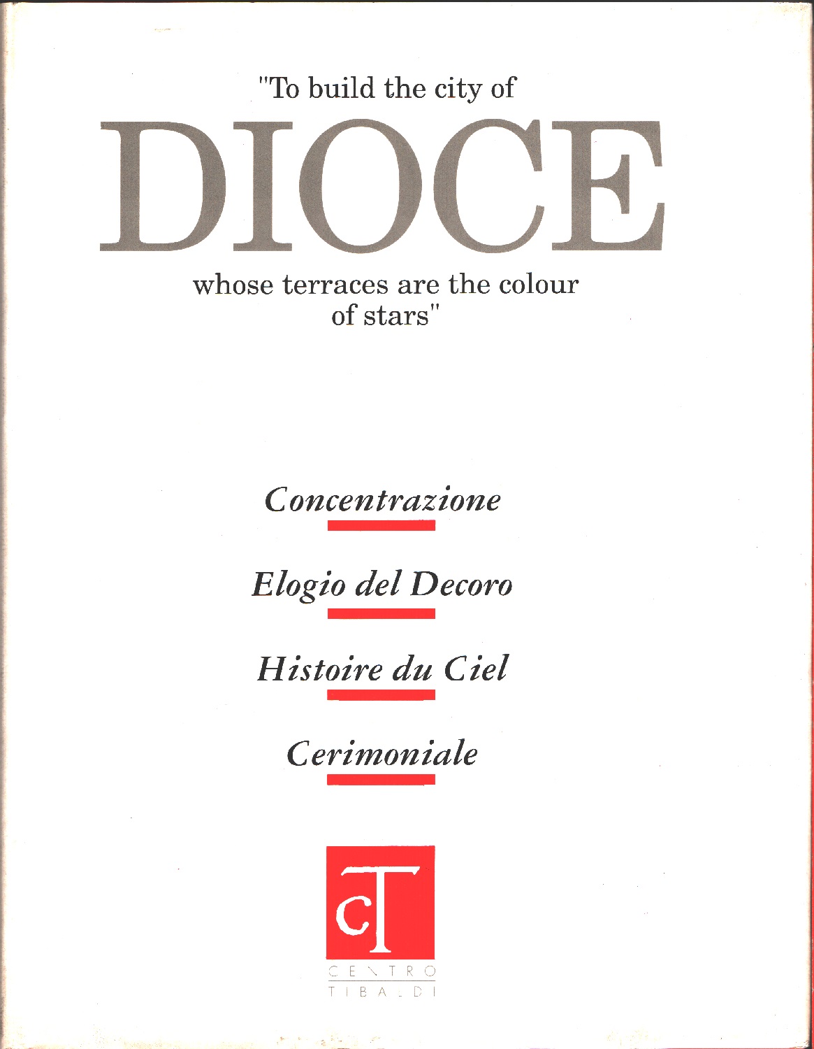 To build the city of Dioce whose terraces are the …