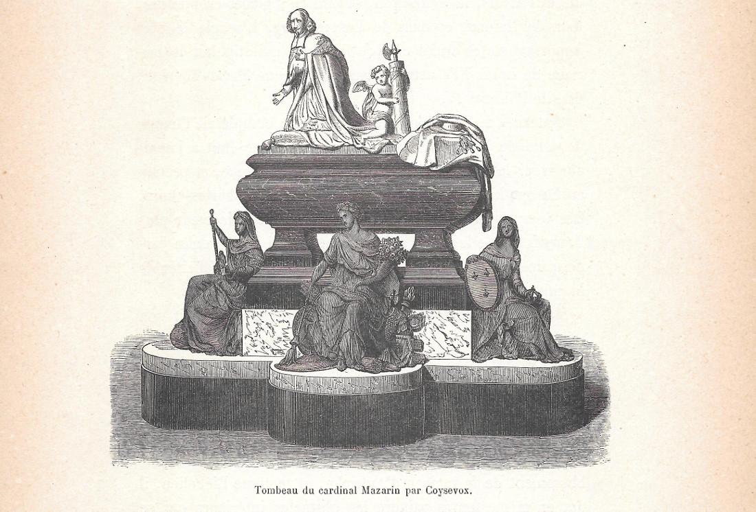 Tombeau du cardinal Mazarin par Coysevox. Stampa 1888