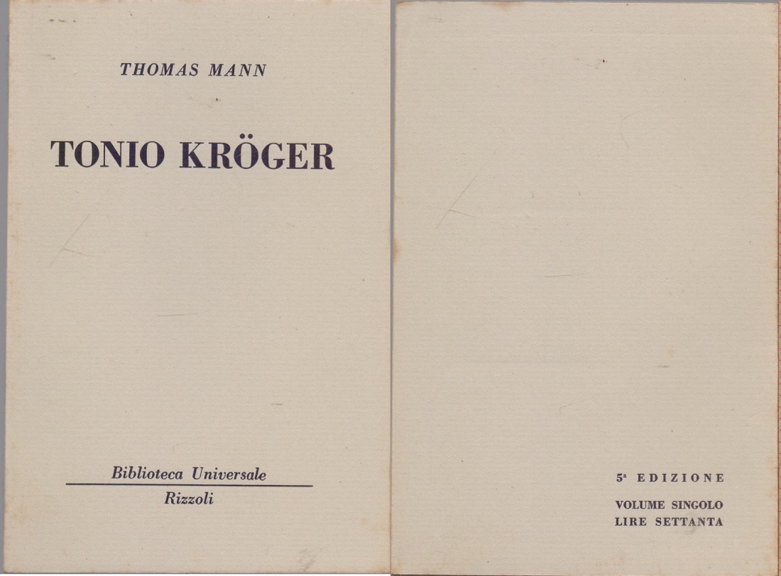 Tonio Kroger ( 686 B.U.R.) - Thomas Mann