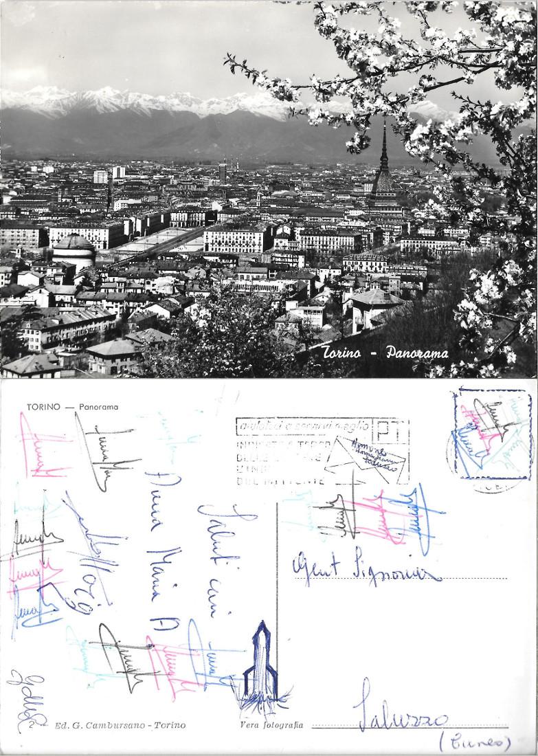 Torino. Panorama. Viaggiata