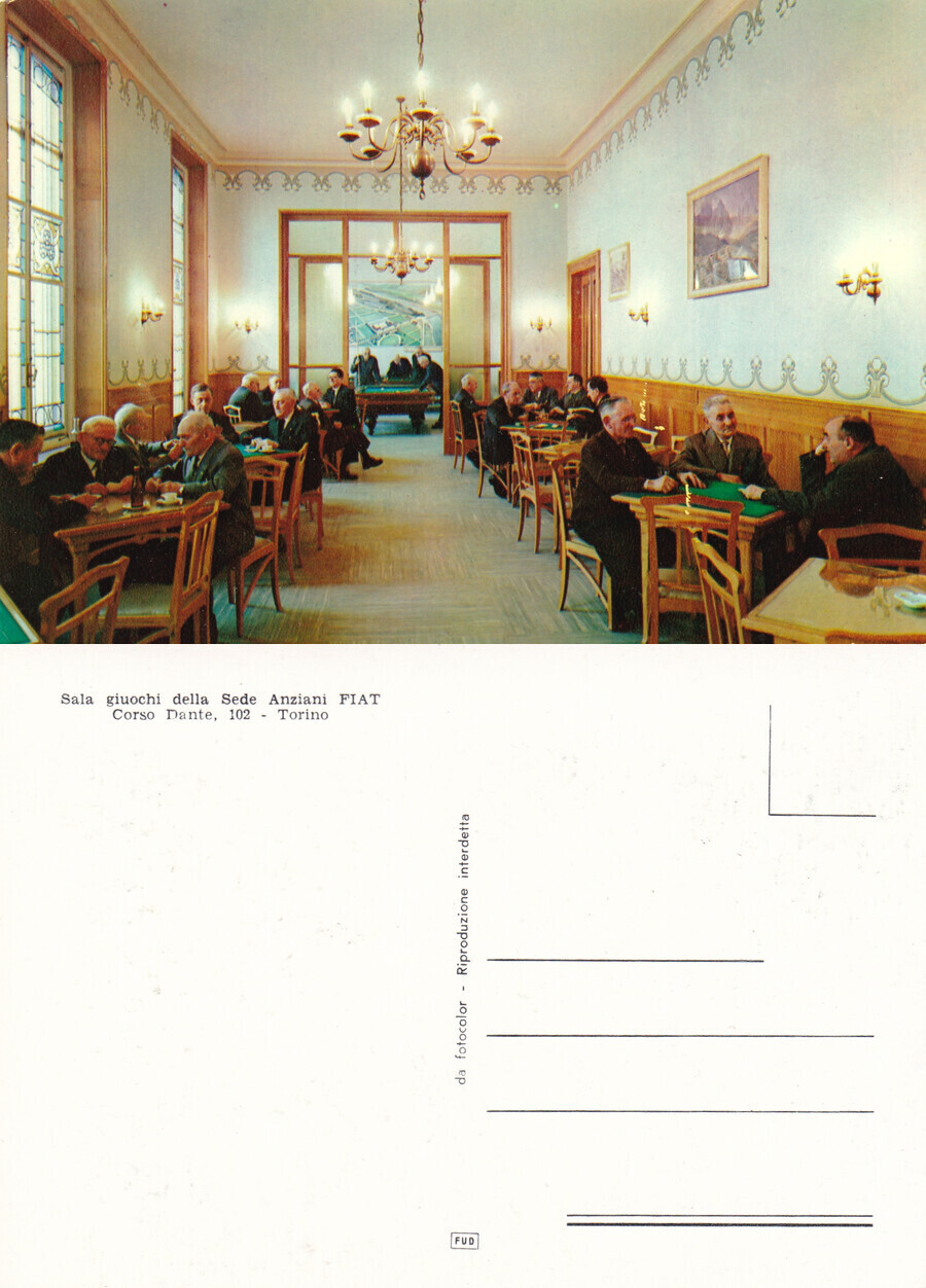 Torino. Sala giuochi della Sede Anziani FIAT. Non viaggiata