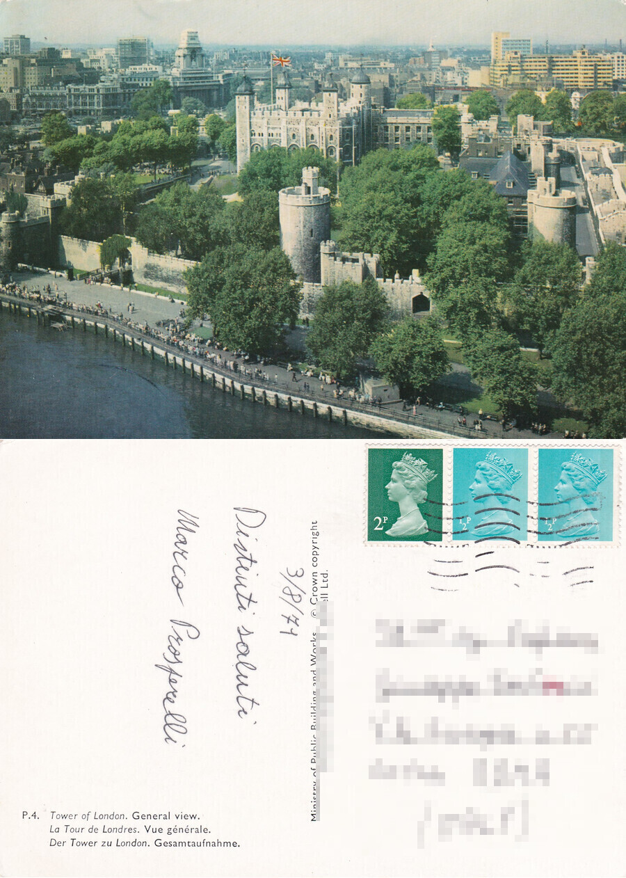Tower of London. General view - Viaggiata 1971