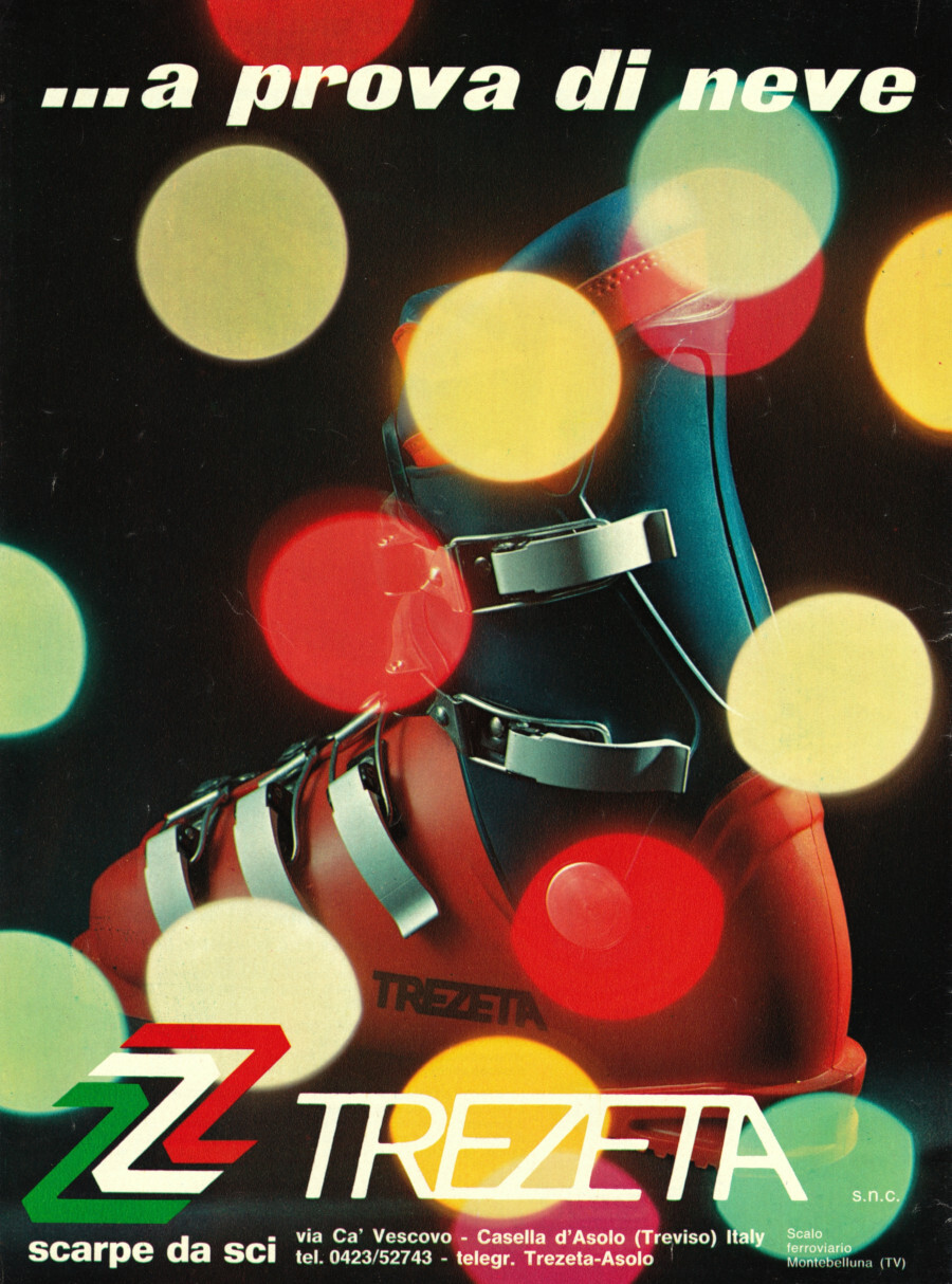 Trezeta scarpe da sci. Advertising 1976