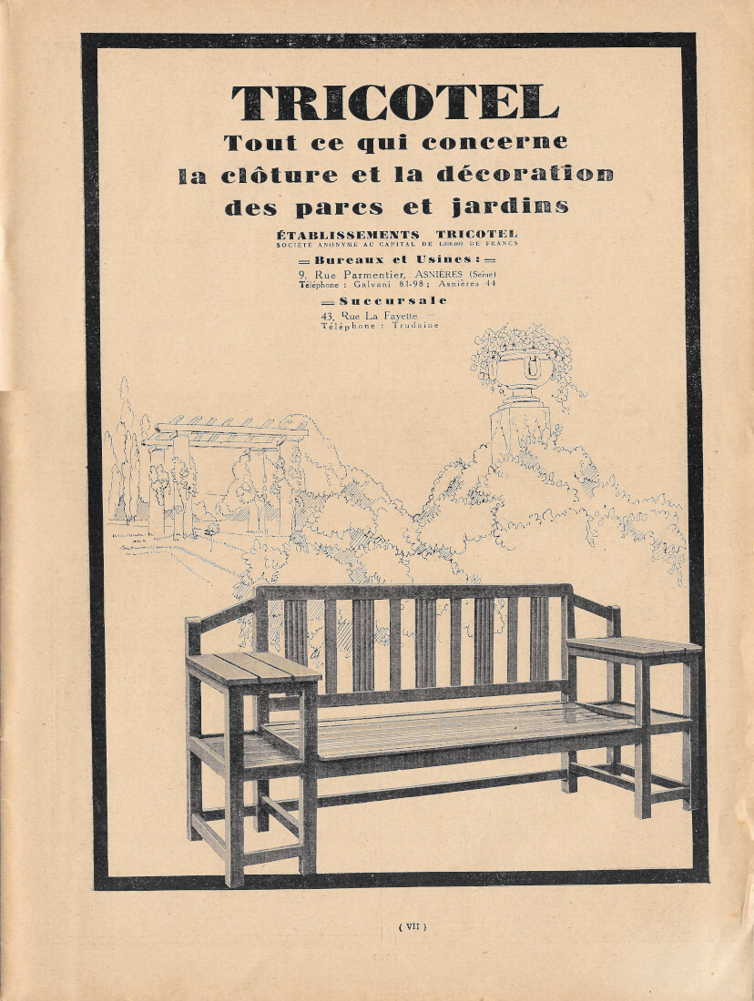 Tricotel. Cloture et decorations des parcs et jardin - Advertising …