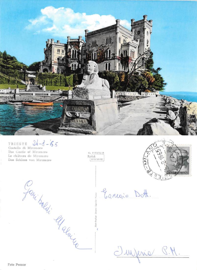 Trieste. Castello di Miramare. Viaggiata 1965