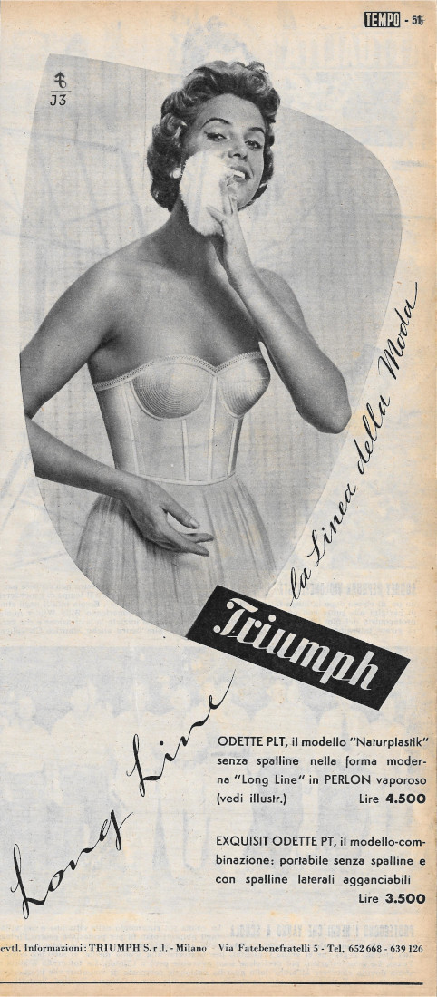 Triumph corsetteria - Advertising 1956