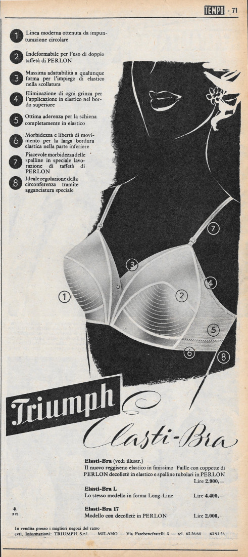 Triumph Elasti-Bra - Advertising 1956