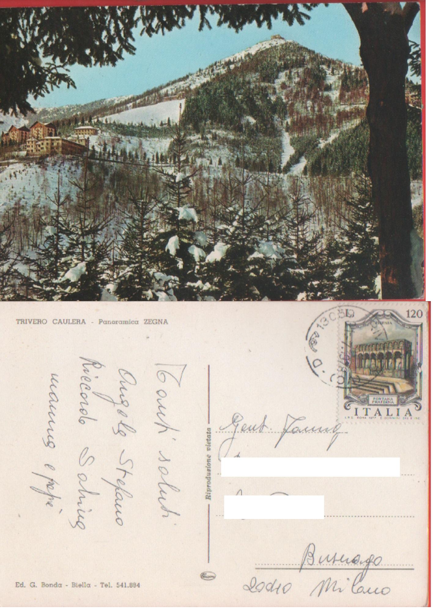 Trivero Caulera. Panoramica Zegna. Viaggiata