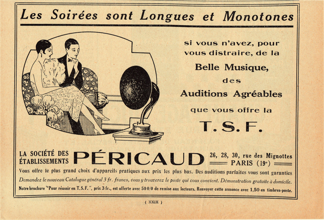 TSF Pericaud. Advertising 1926