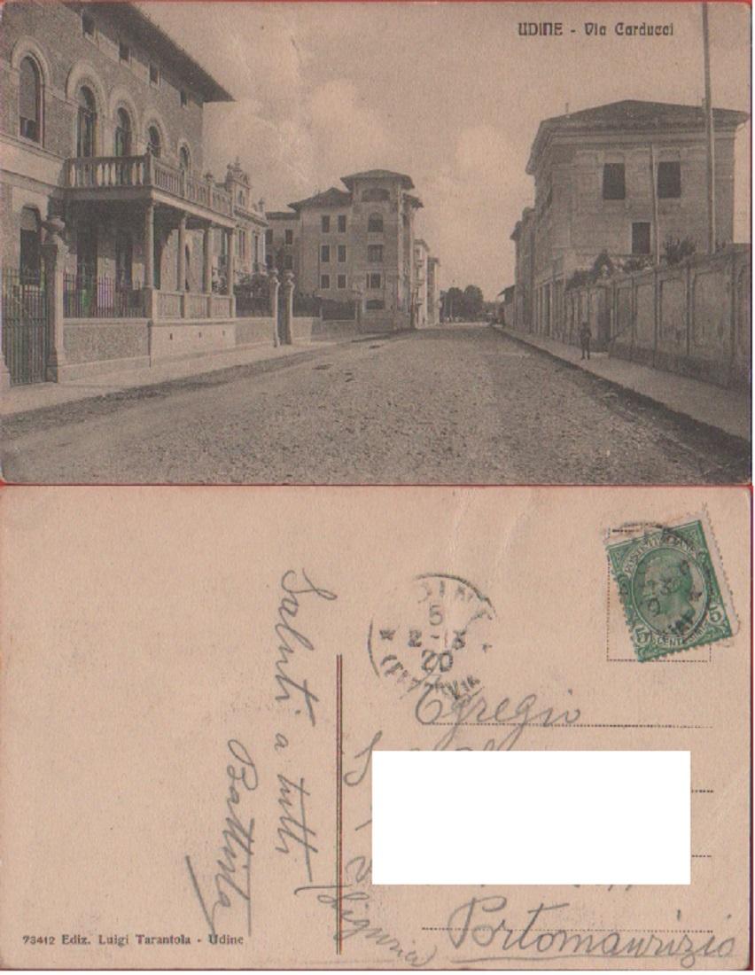 Udine. Via Carducci. Viaggiata 1920