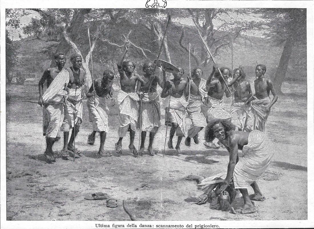 Ultima figura della danza"Bororama-Boromsi", scannamento del prigioniero. Stampa 1912