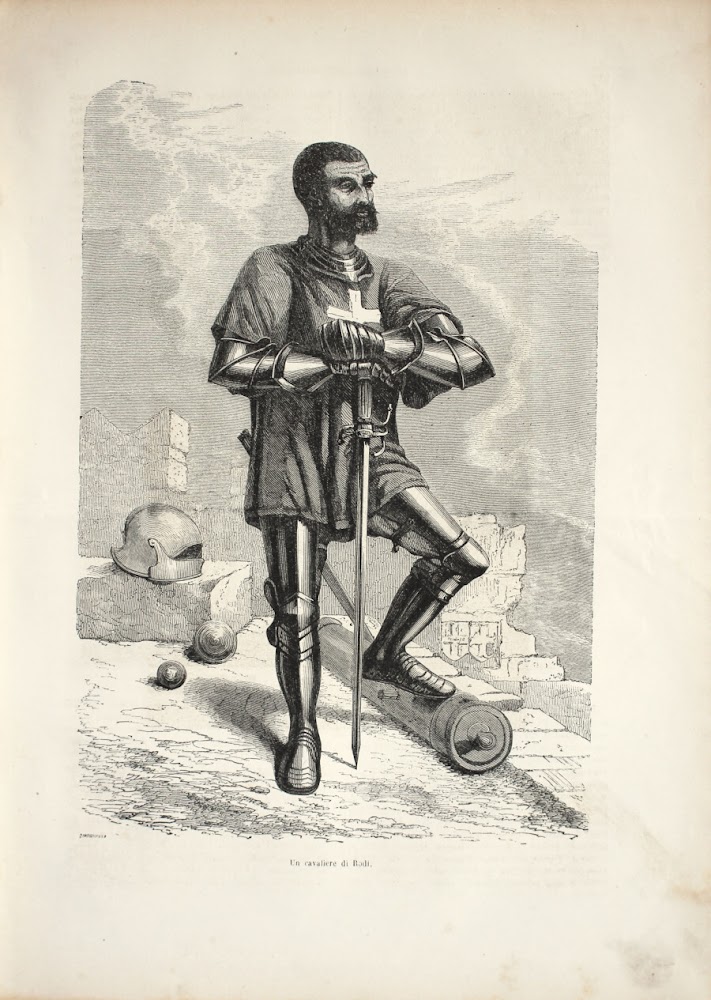 Un cavaliere di Rodi. Stampa 1863