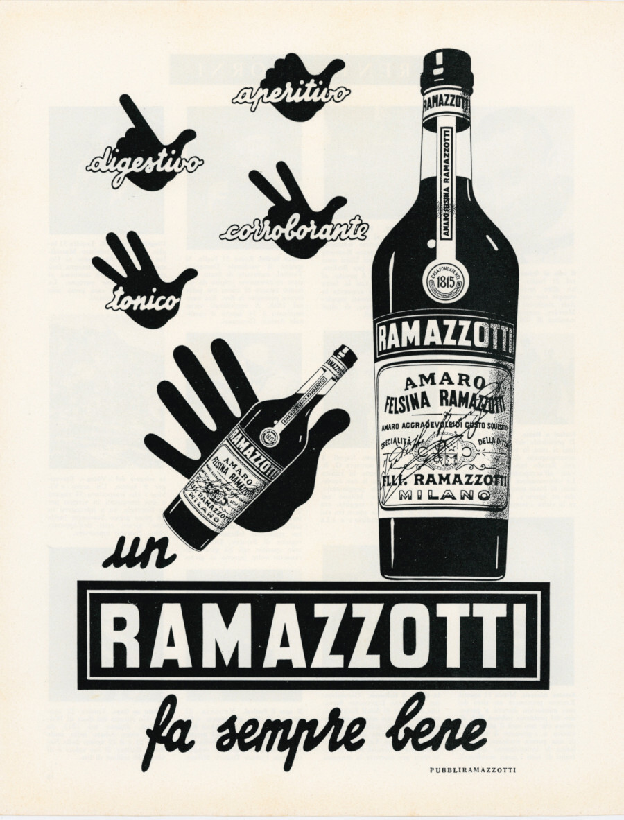 Un Ramazzotti fa sempre bene. Advertising 1962