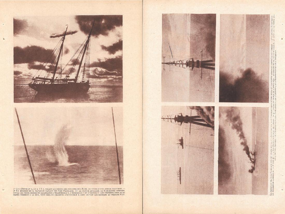 Un Zeppelin au bouches de l'Elba / Bataille des Falkland. …